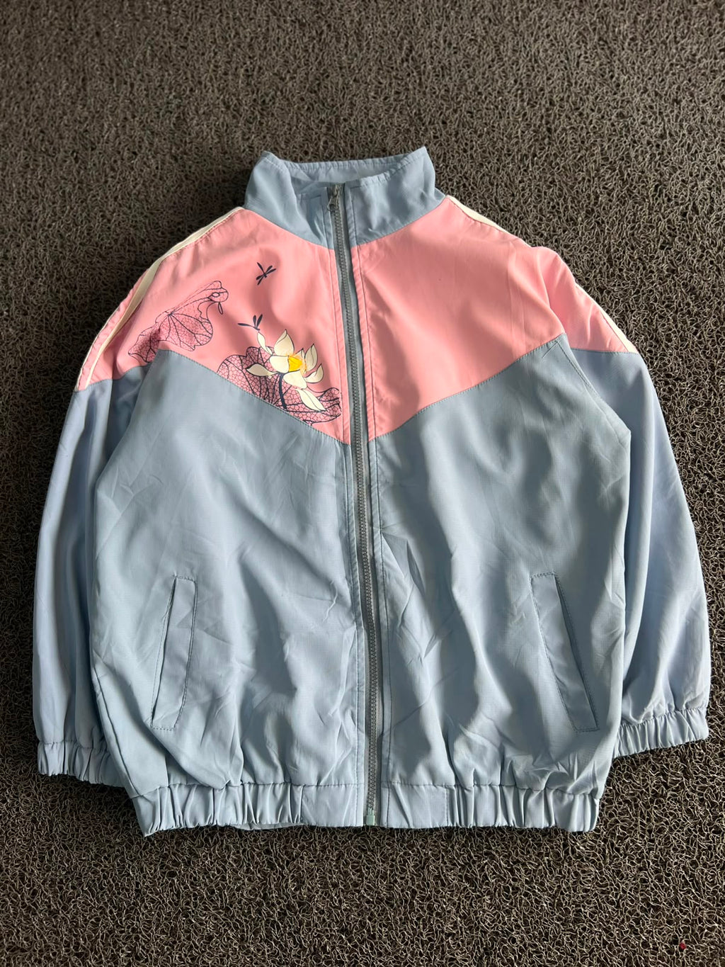 Floral Graphic Lightweight Bomber Jacket
