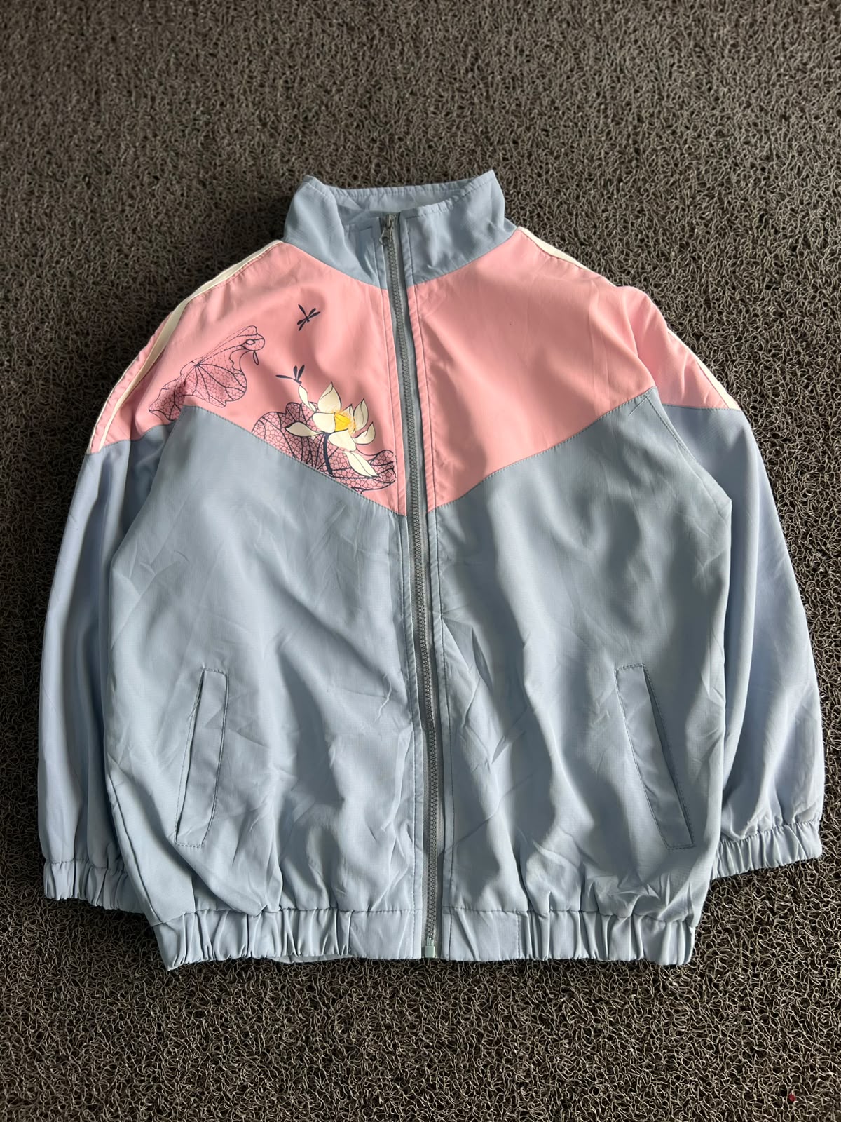Floral Graphic Lightweight Bomber Jacket