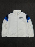 Forwards White & Blue Colorblock Windbreaker Jacket – Lightweight Full Zip Sports Jacket