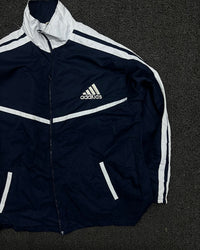 White Stripe Track Jacket ⚠️ Small Damage and No Zip