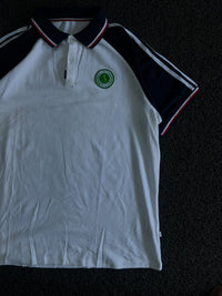 White Contrast Stripe Polo T-Shirt