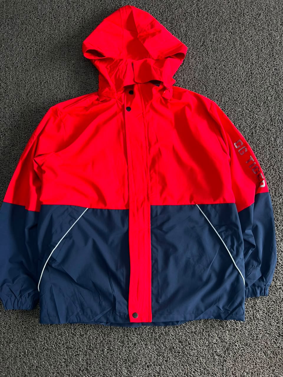Colour Block Hooded Windbreaker Jacket