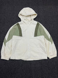 Classic Hooded Windbreaker Jacket with Color Block Design