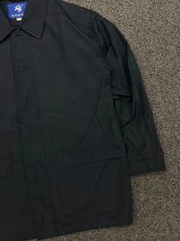 XIONG Vintage Black Utility Coach Jacket – Button-Up Lightweight Outerwear
