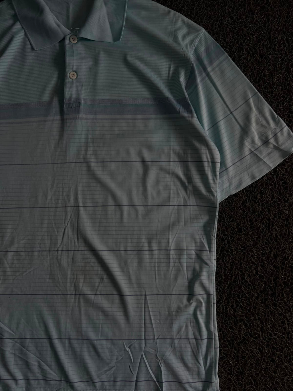 Men's Light Blue Striped Polo T-Shirt – Classic Casual Fit
