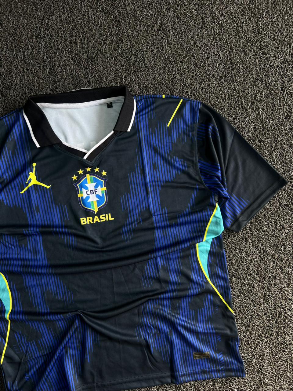 Neymar Jr #10 Blue Graphic Pattern Football Five Sleeve Jersey