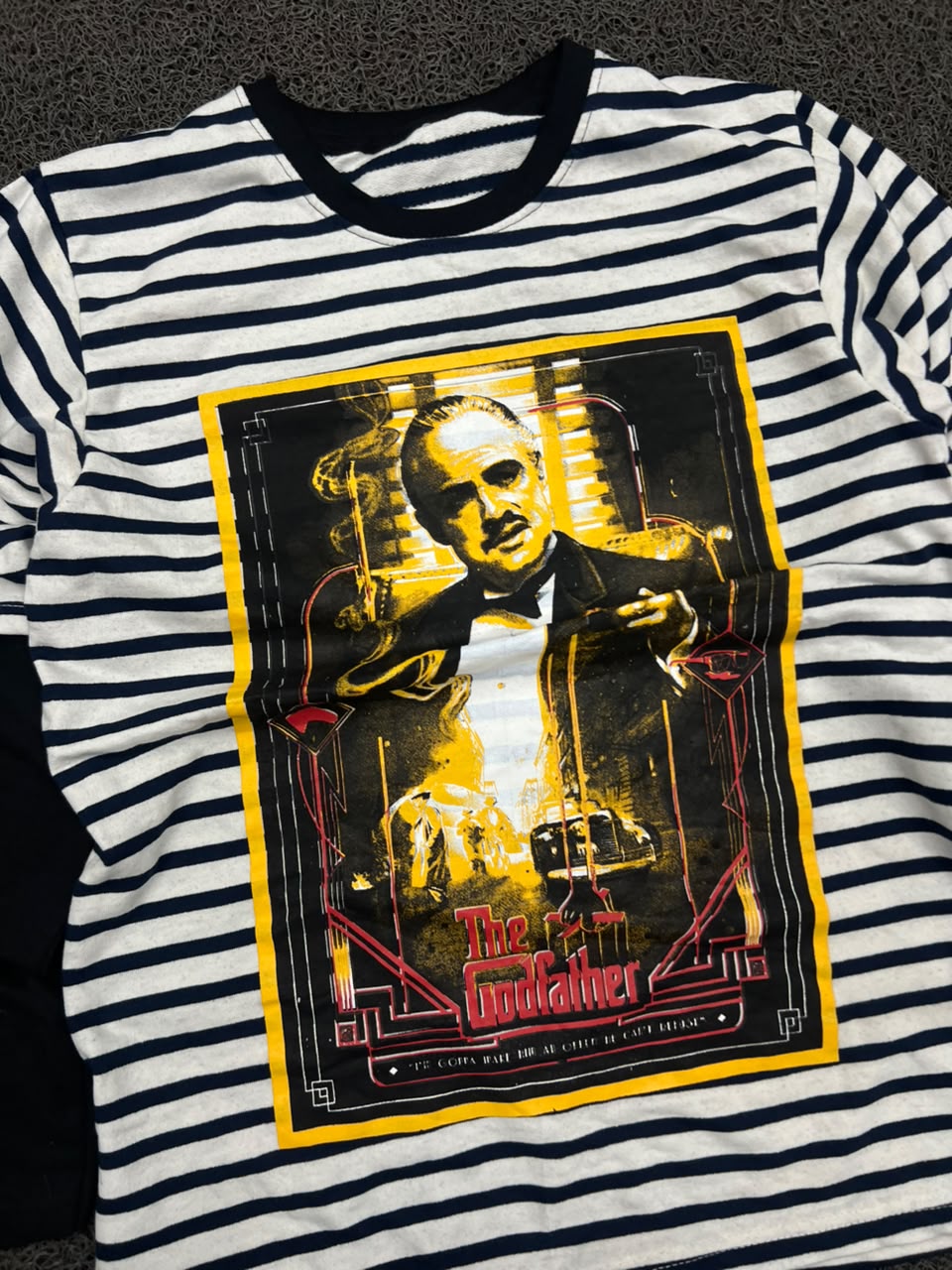 The Godfather Striped Long Sleeve Graphic T-Shirt | Unisex