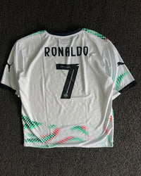 Portugal Cristiano Ronaldo #7 Football Jersey – White Away Edition | Premium Fan Five Sleeve Jersey
