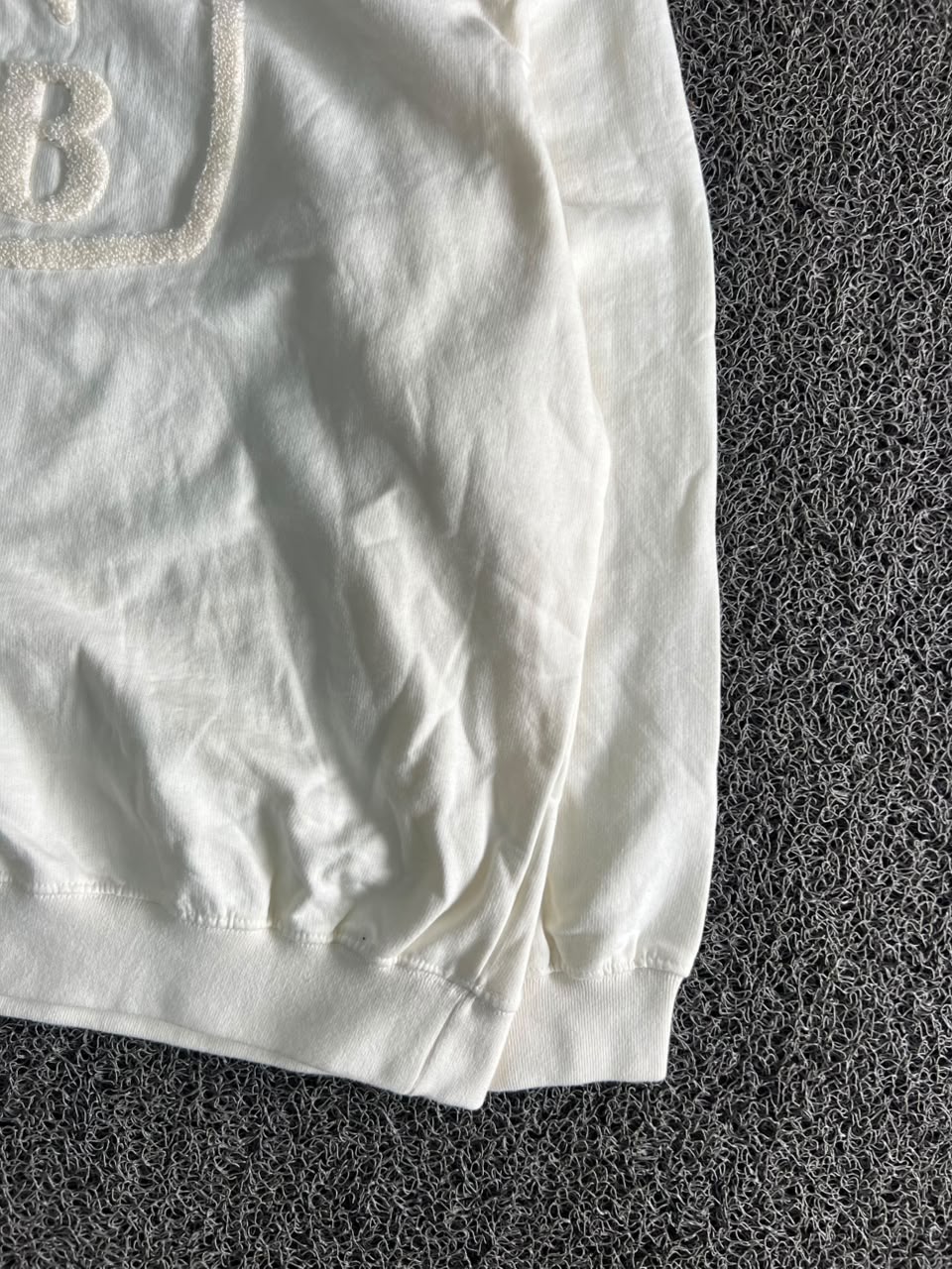 Unisex White Fleece Crewneck Sweatshirt