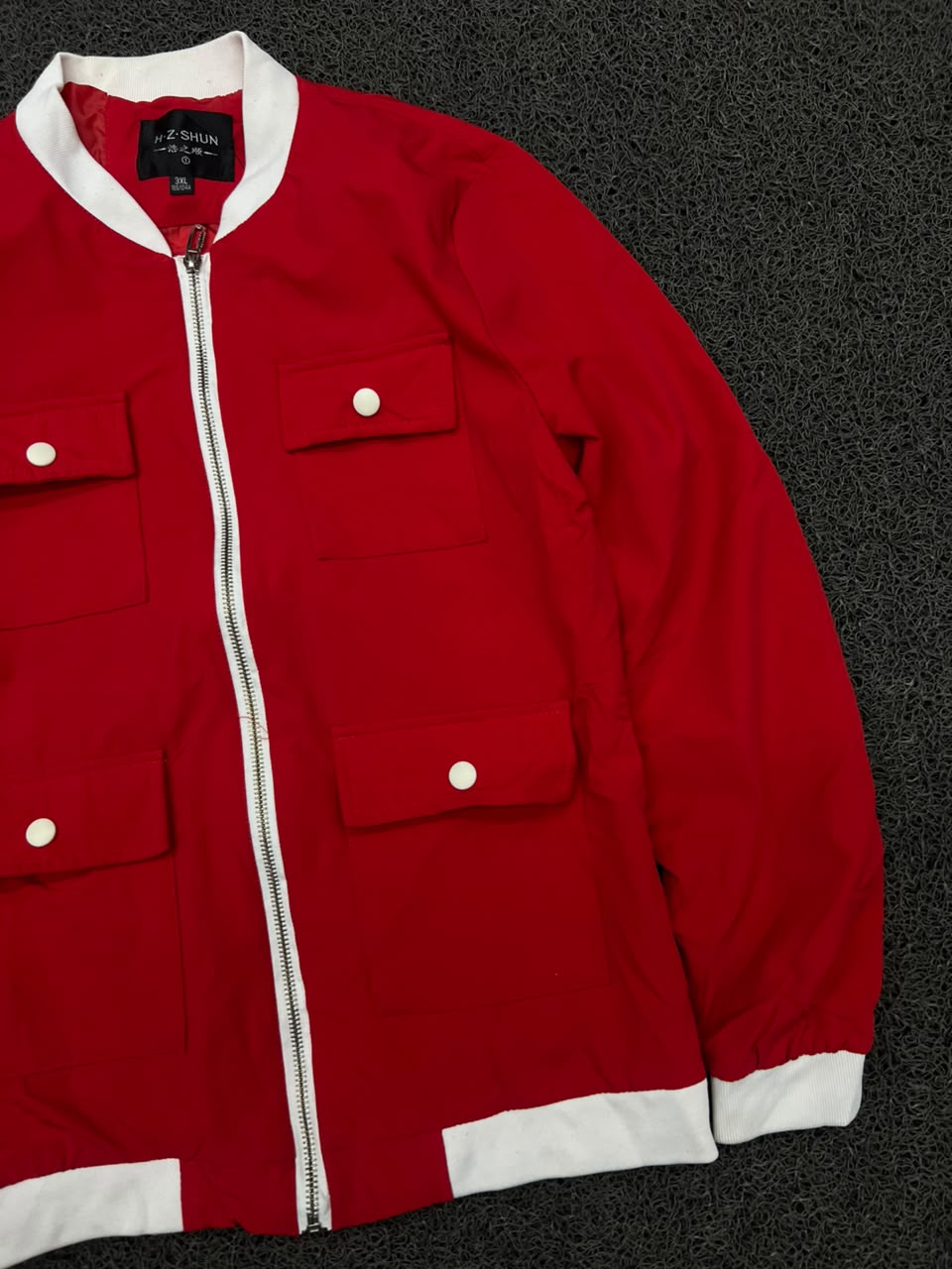 Utility Pocket Zip-Up Bomber Jacket | Casual Lightweight Men's Outerwear