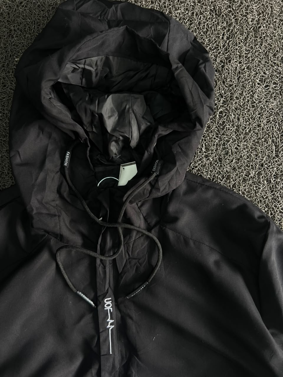 Vintage ECKO Black Hooded Windbreaker Jacket