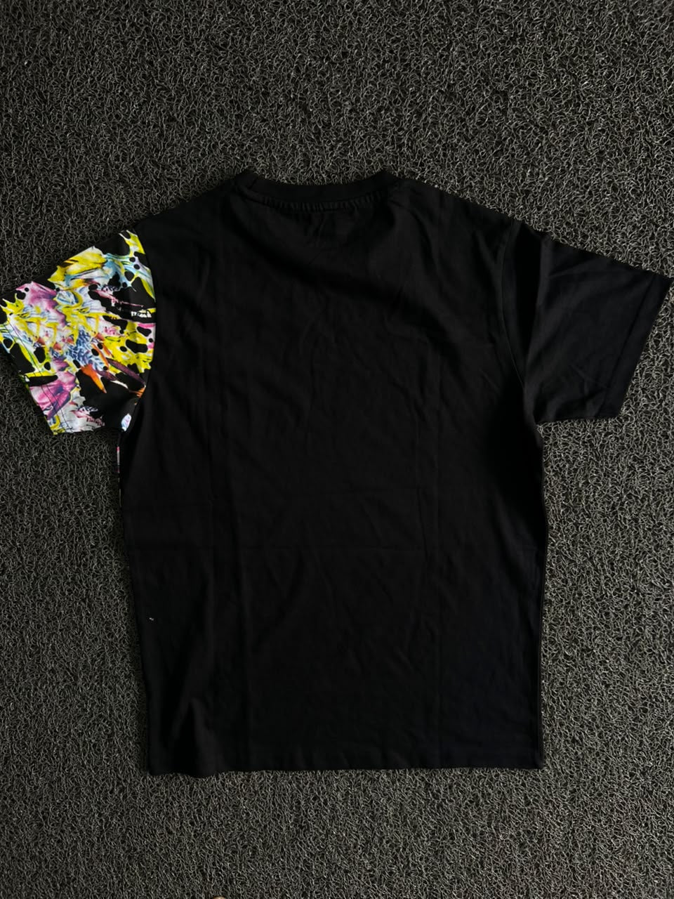 Just Cavalli T-Shirt – Multicolor Floral & Abstract Print Panel Design