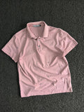 Vintage Casual Pink All-Over Print Polo T-Shirt – Classic Short Sleeve
