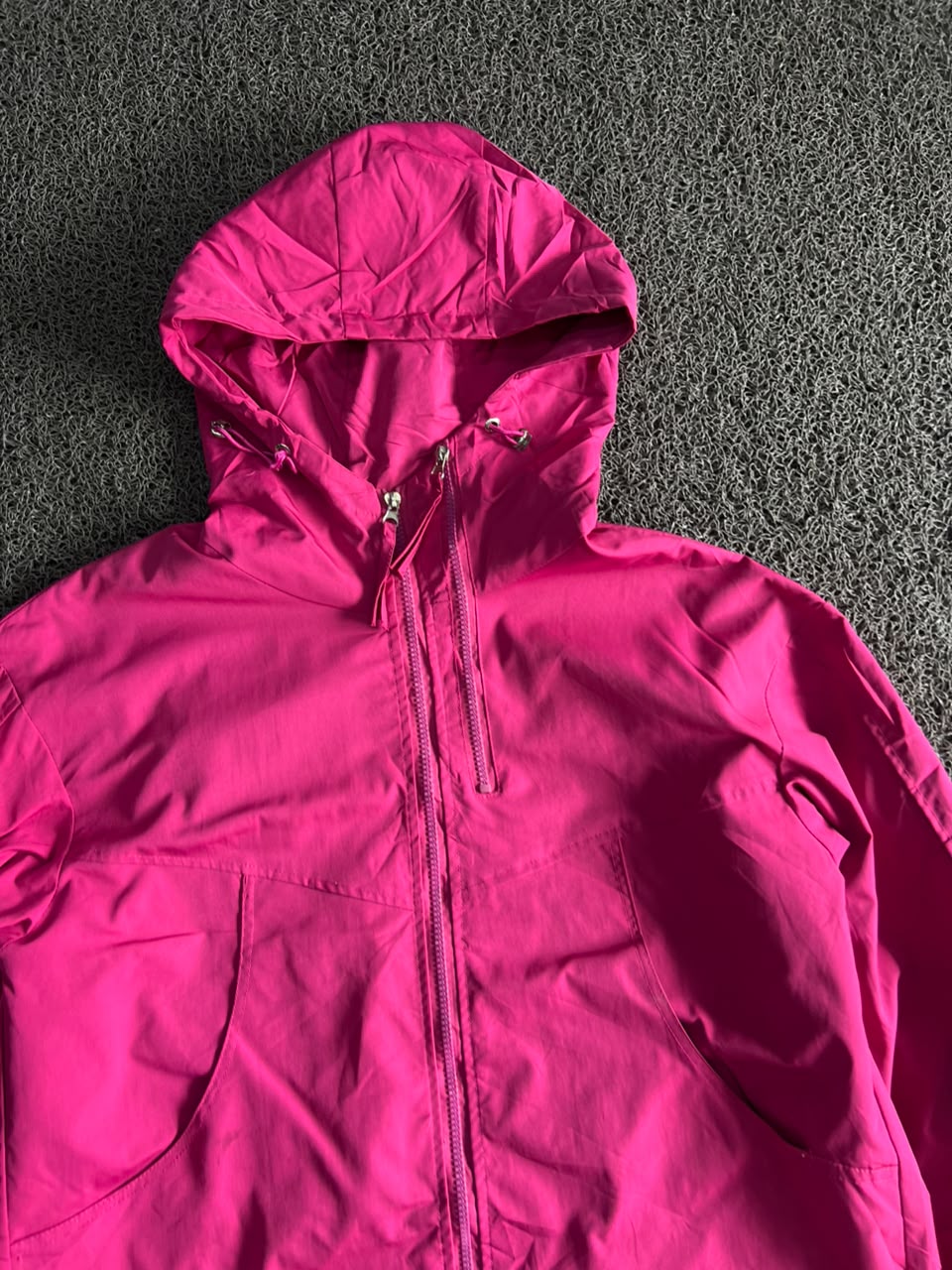 Vintage Hot Pink Hooded Windbreaker Jacket