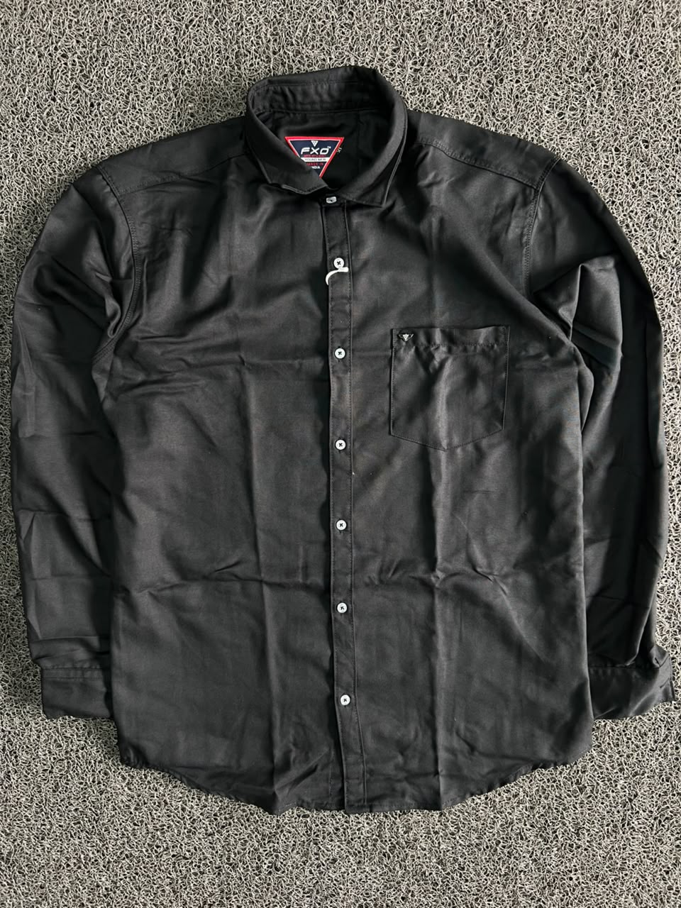 Classic Black Long Sleeve Button-Up Shirt