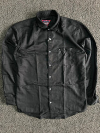 Classic Black Long Sleeve Button-Up Shirt