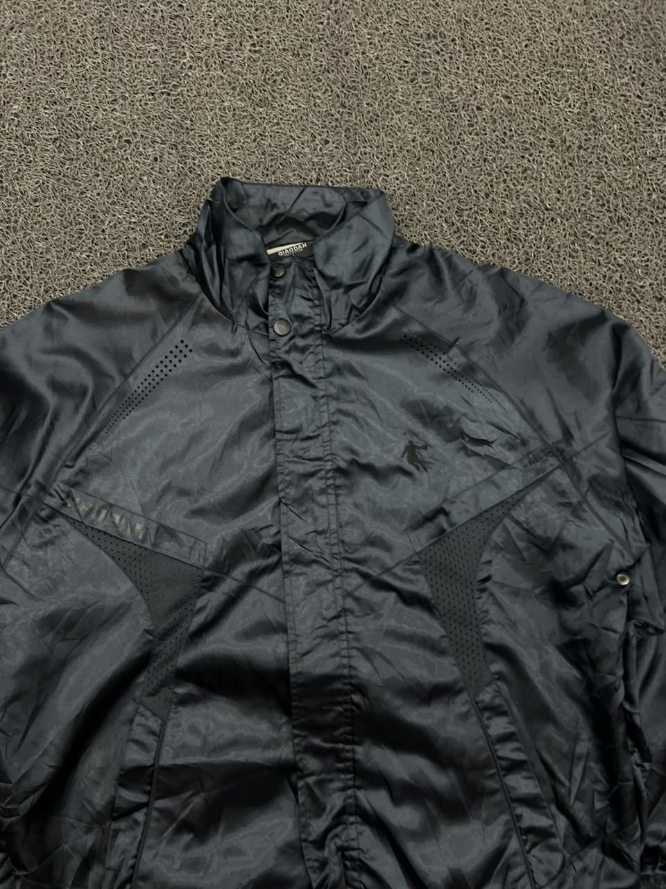 Vintage Black Lightweight Windbreaker Jacket