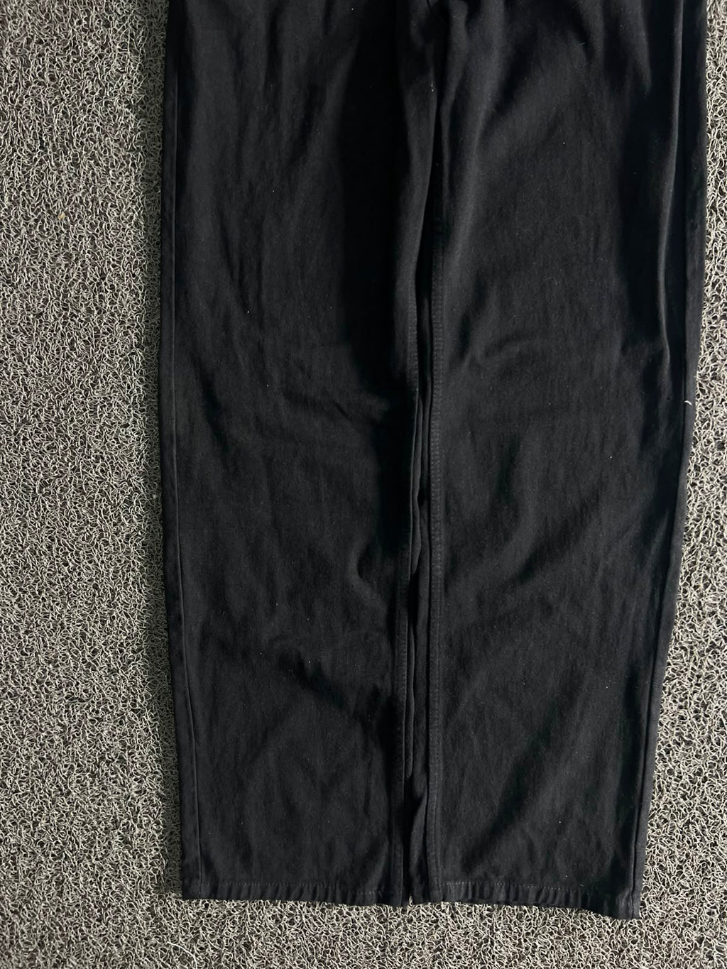 H&M Black Relaxed Straight-Leg Denim Jeans