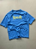 Blue Oversized Graphic Print  T-Shirt