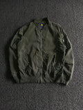 Vintage Alpha Industries Olive Bomber Jacket – Ribbed Trim