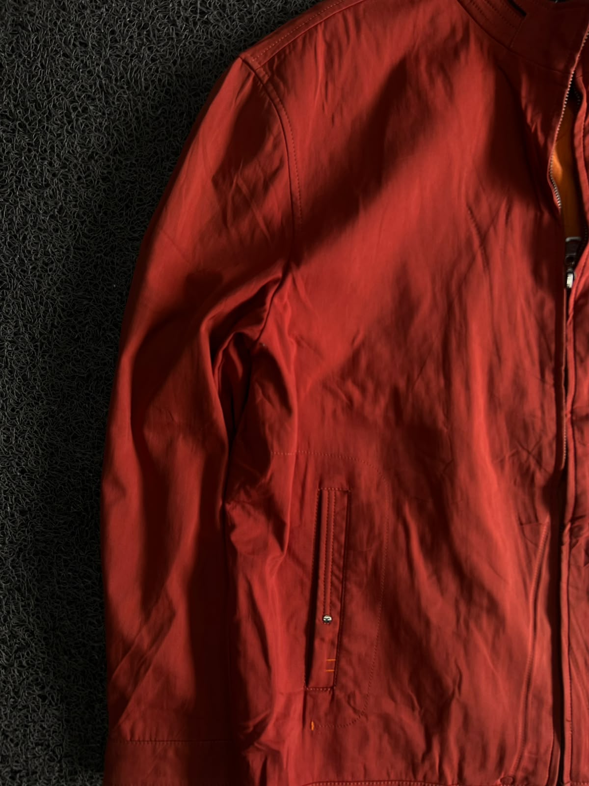 Vintage Red Lightweight Harrington Jacket ⚠️ No Zip