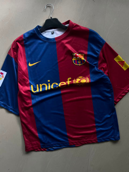 Lionel Messi #19 Retro FC Barcelona Home Football Jersey