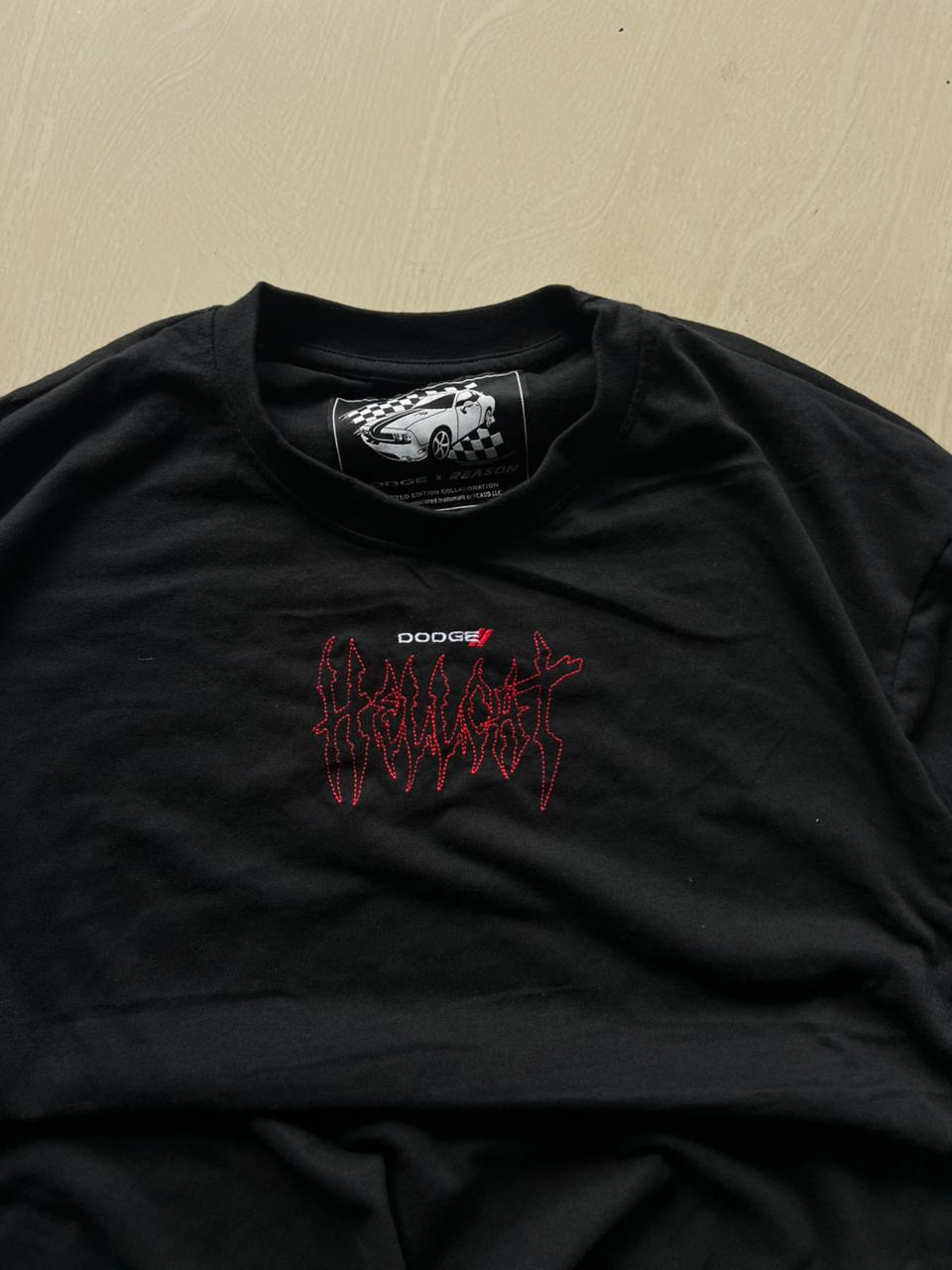 Dodge Hellcat Inferno Graphic Oversized T-Shirt – Black