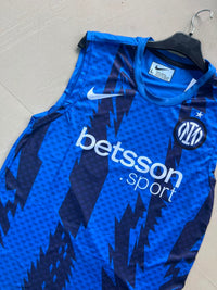 Inter Milan Blue Sleeveless Football Training Jersey