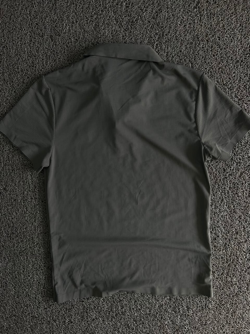 Textured Polo T-Shirt with Button Placket