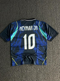 Neymar Jr #10 Blue Graphic Pattern Football Five Sleeve Jersey