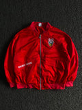 Daisy Duck Embroidered Bomber Jacket – Red Zip-Up Cartoon Jacket