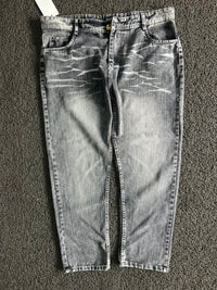 H&M Heavy Denim Washed Grey Straight Fit Jeans