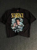Scarface Money First Graphic Oversized Black T-Shirt