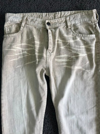 Men's Light Beige Washed Slim Fit Denim Jeans