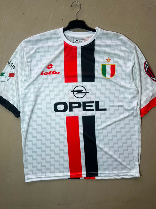 AC Milan Maldini #3 Retro Away Football Jersey – White Edition
