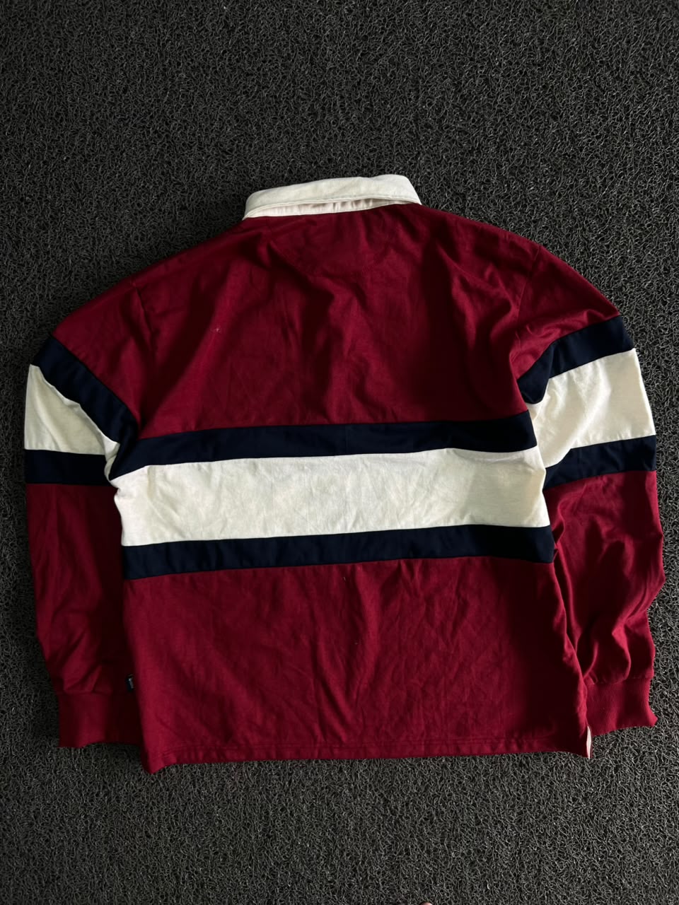 American People Sports Club Striped Rugby-Style Full-Sleeve T-Shirt