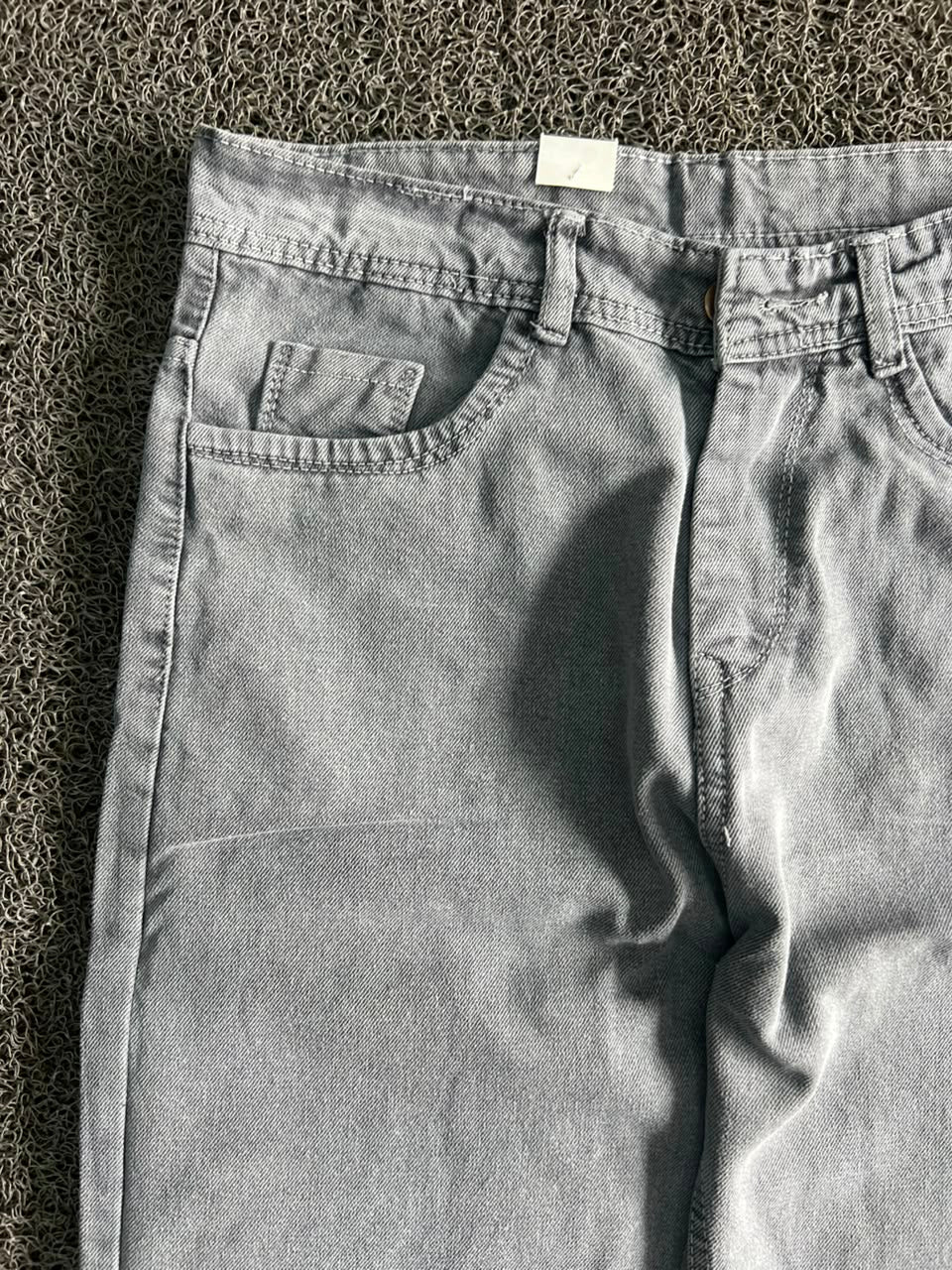 Light Grey Wash Wide Leg Denim baggy Jeans