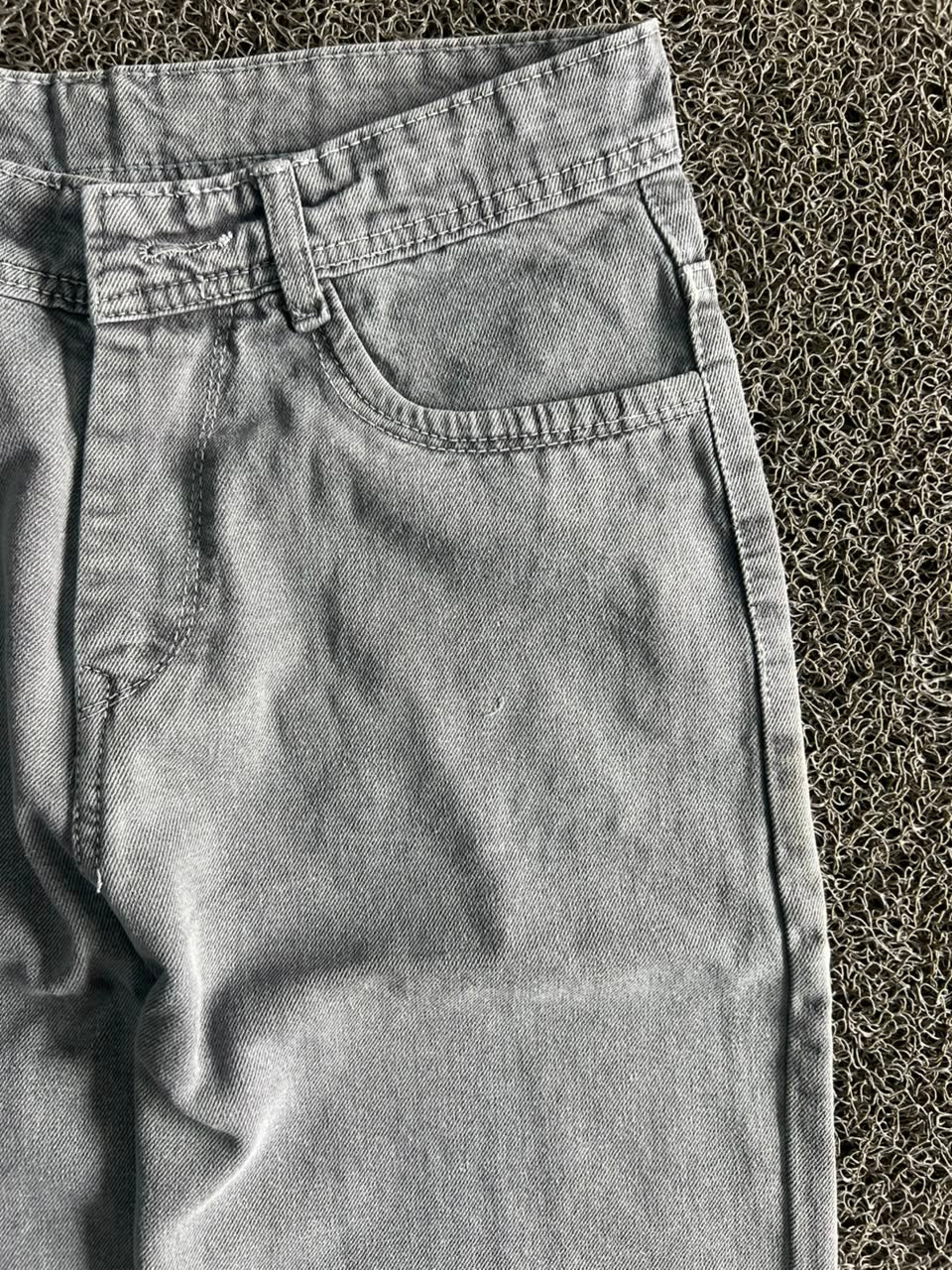 Light Grey Wash Wide Leg Denim baggy Jeans