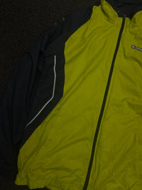 Lime Green & Black Kappa Sports Jacket with Zip Front & Contrast Panels