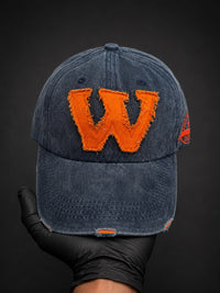 Vintage Black Denim “W” Patch Cap