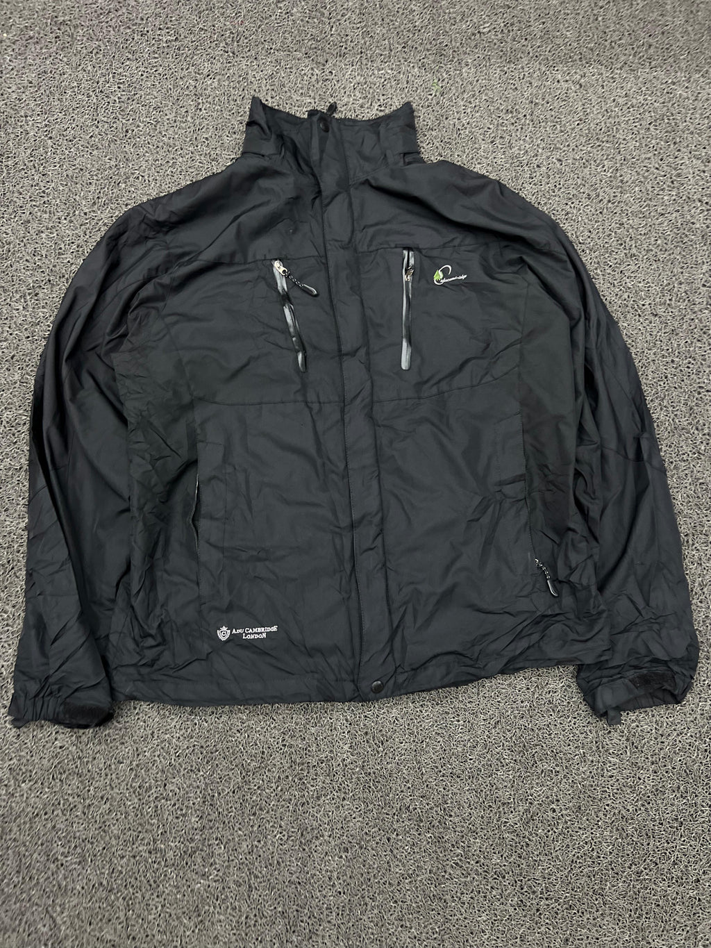 Abu Cambridge London Black Outdoor Waterproof Zip Jacket