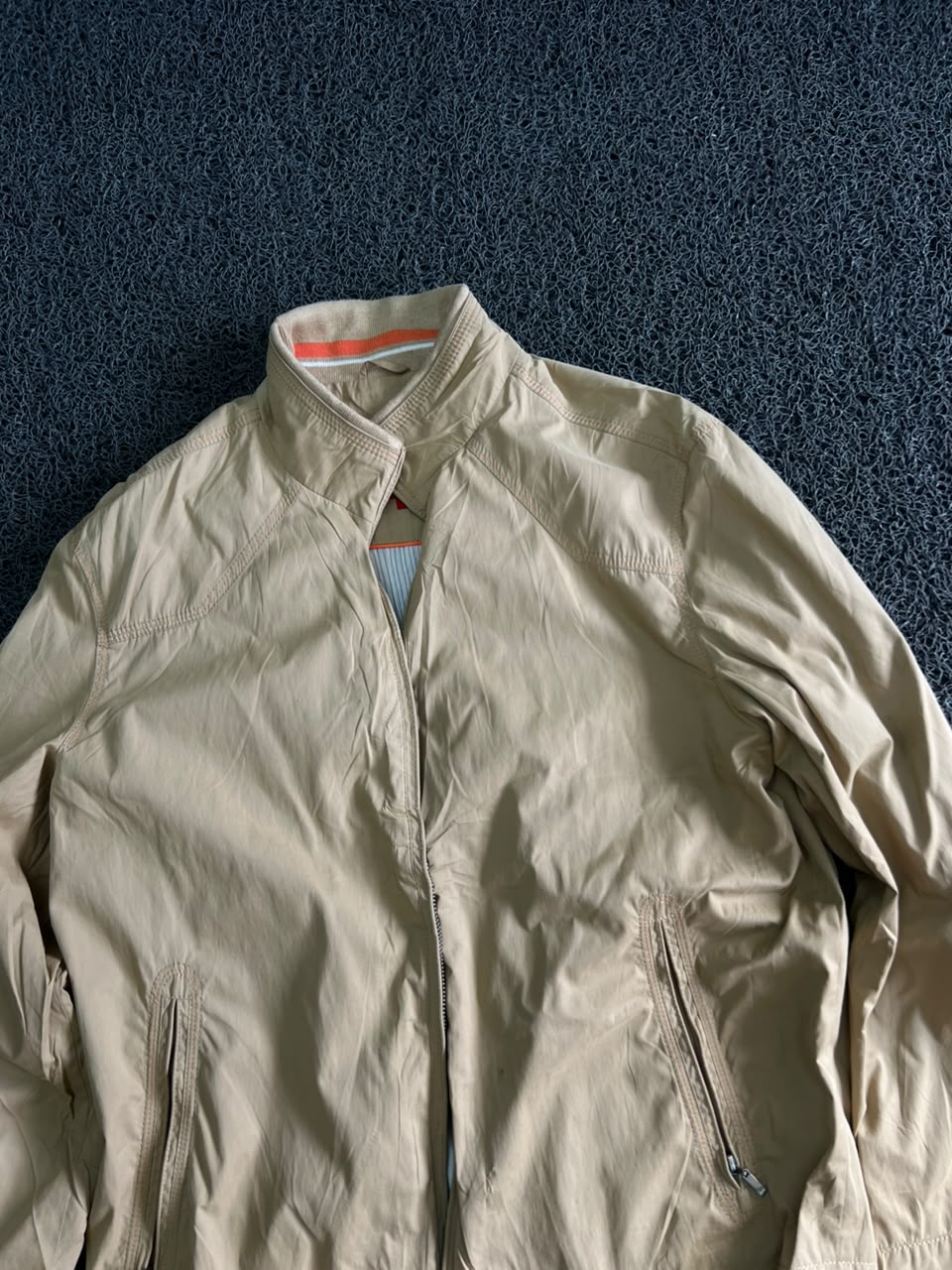 Vintage Beige Lightweight Utility Jacket ⚠️ No Zip
