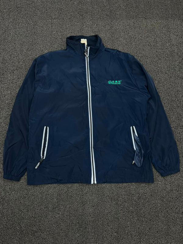 Beiaole Navy Lightweight Windbreaker Jacket – Full Zip Casual Outerwear