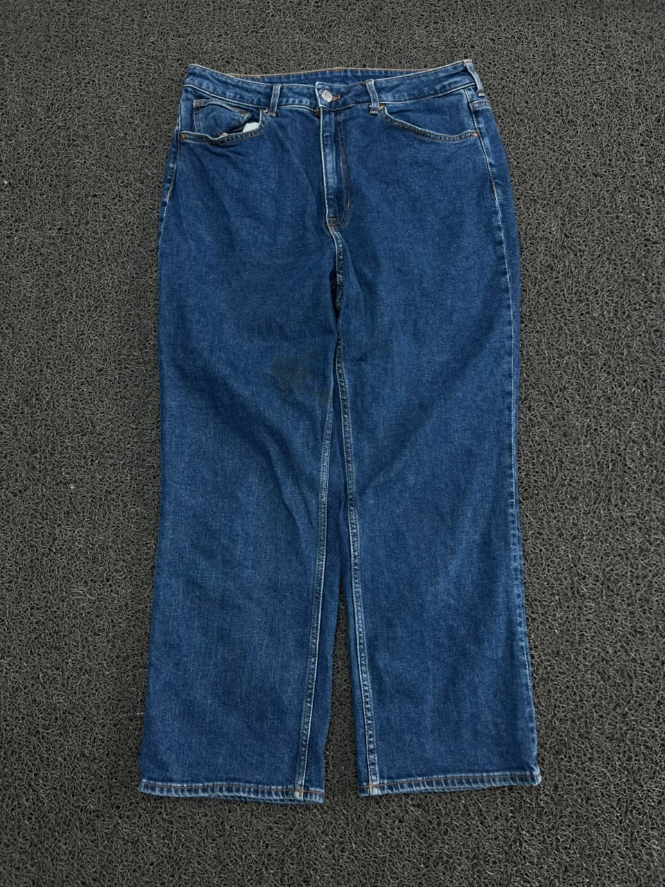 Premium Thrift Blue Straight Leg Jeans