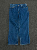 Premium Thrift Blue Straight Leg Jeans