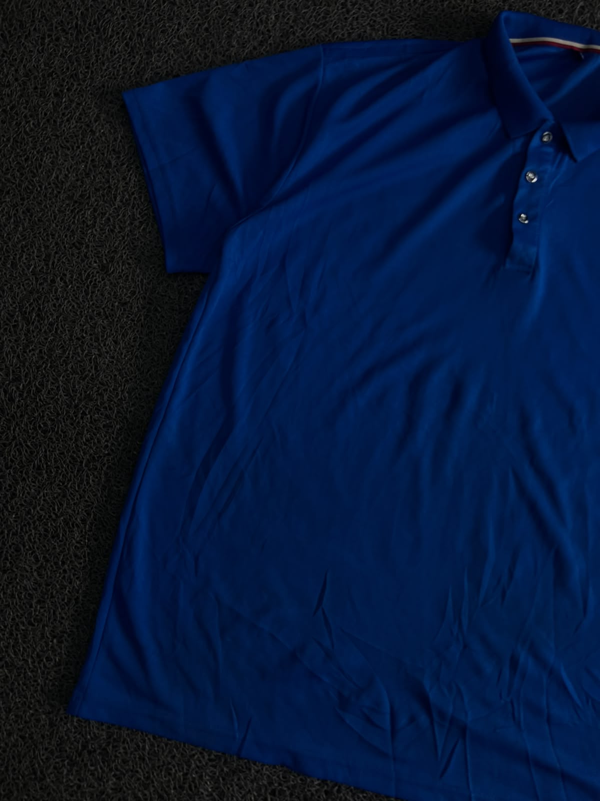 Royal Blue Solid Polo T-Shirt with Short sleeve