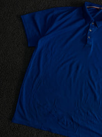 Royal Blue Solid Polo T-Shirt with Short sleeve