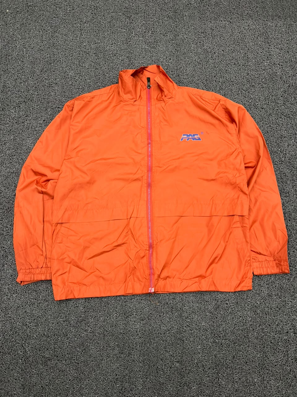 Vintage PAC Orange Lightweight Windbreaker Jacket