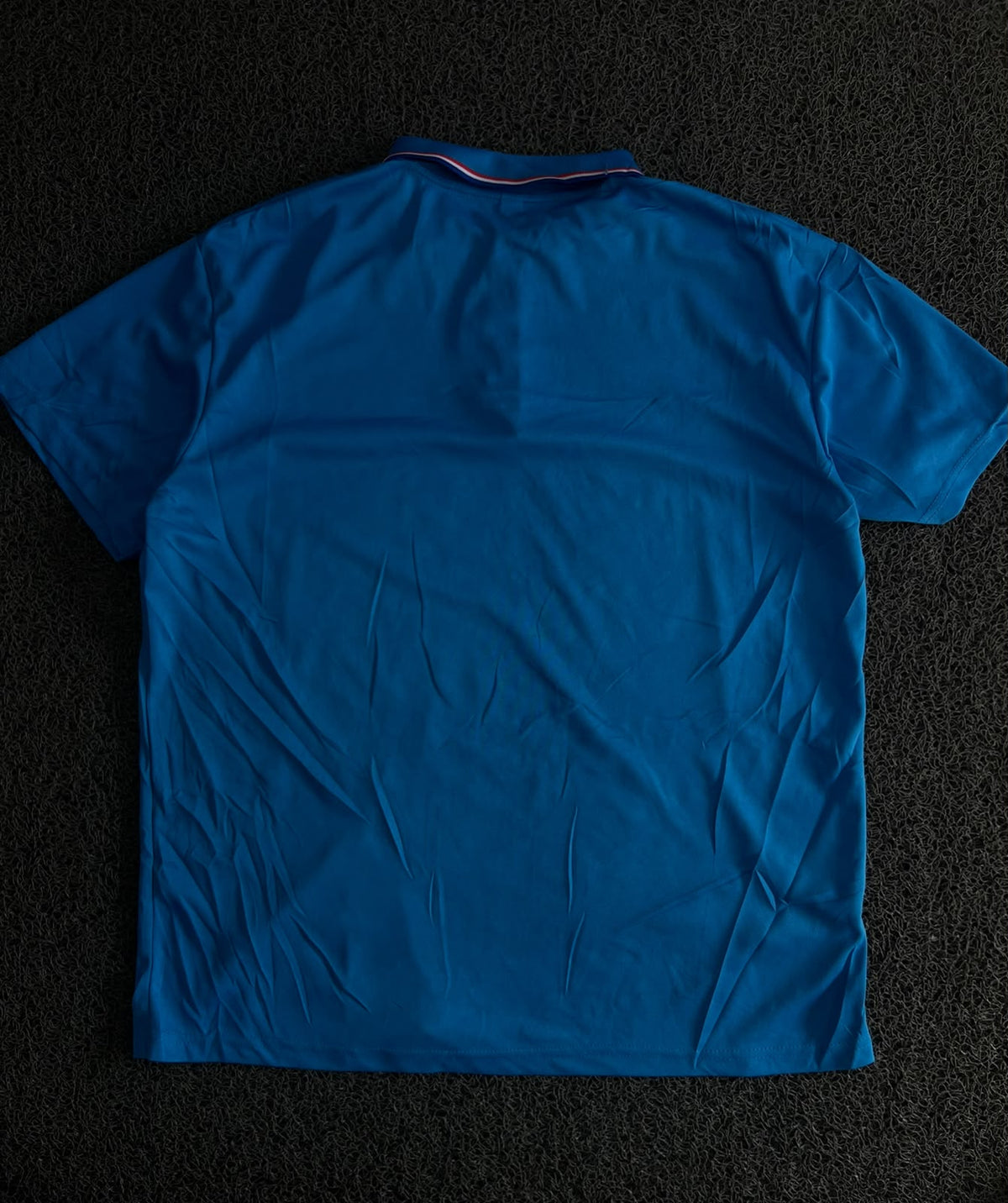 Blue Contrast Collar Polo T-Shirt
