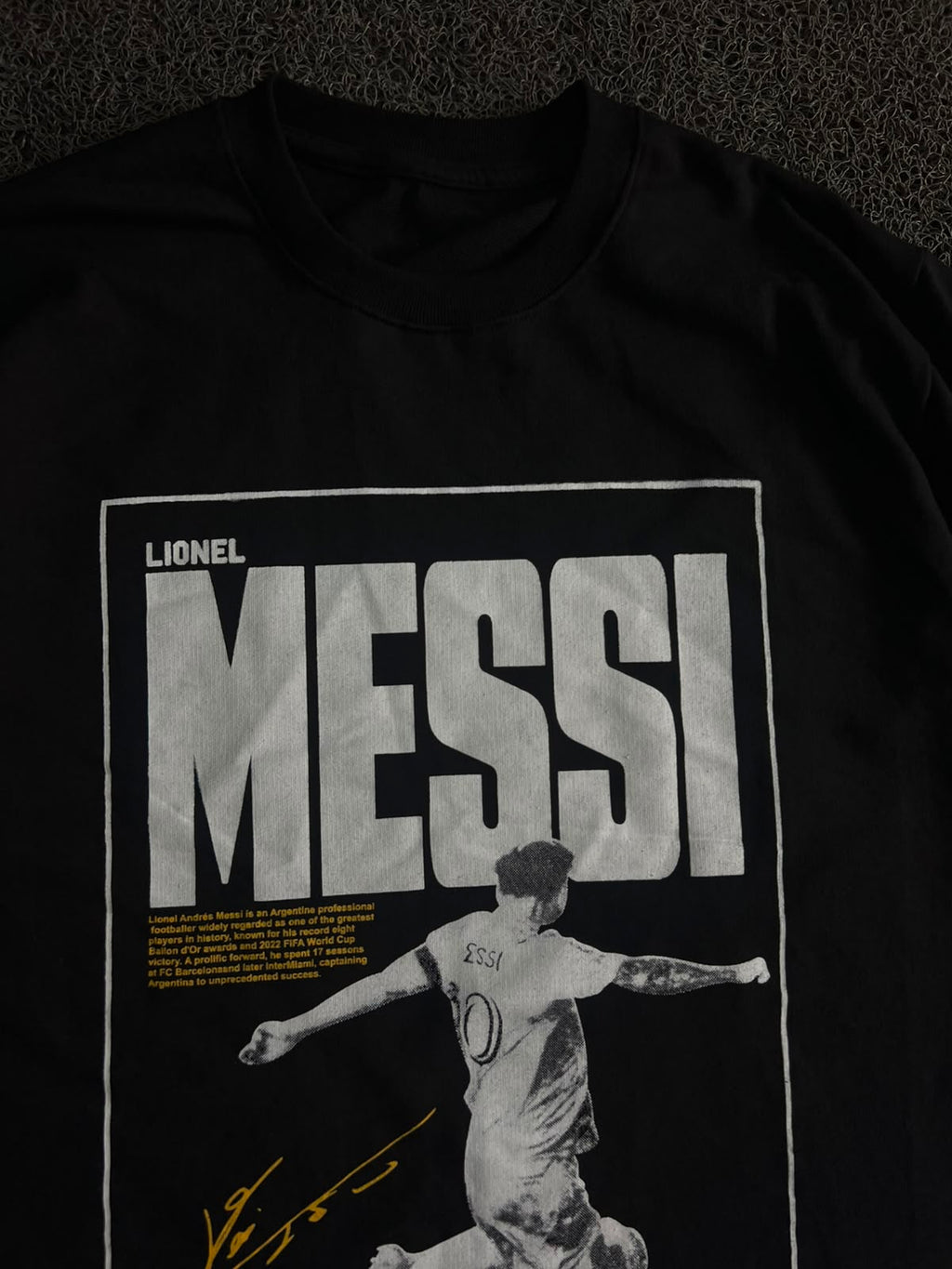 Lionel Messi Graphic Print Oversized T-Shirt